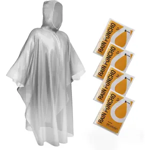 Disposable Rain Ponchos Emergency Clear Poncho Waterproof Clothes