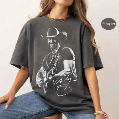 T-shirt Graphique Riley Green Tour - Taille Du S Au 5XL - Neuf Avec étiquettes, Couleur Charbon