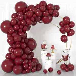 164-Piece Burgundy Balloon Garland Arch Kit for Valentine's Day, Weddings, Birthdays, and More