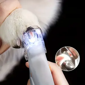 1pc LED Pet Nail Clipper with Built-In Light for Safe & Easy Dog and Cat Paw Grooming - Battery Operated, Low Voltage, Non-Rechargeable Button Battery Included