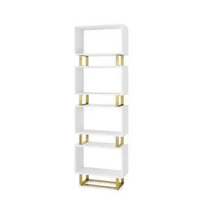 Victor Modern Etagere Bookshelf with Brushed Lacquered Finish