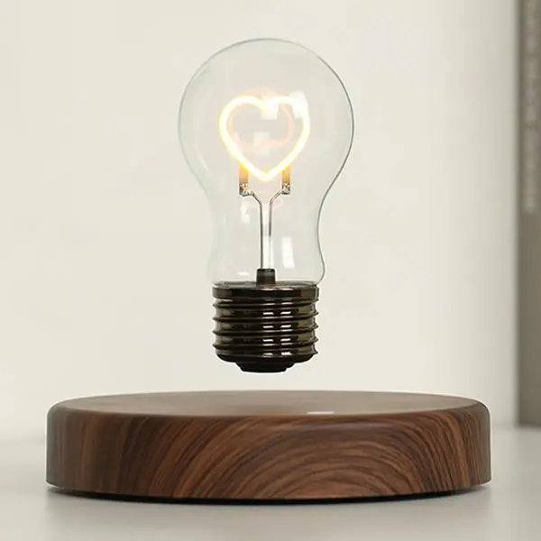 Maglev Levitation Heart Bulb Lamp ,360° Automatic Rotation & Touch Control,Desktop Decor for Home Office, Best Easter Mother's Day Father's Day Valentine's Day & Holiday Gift