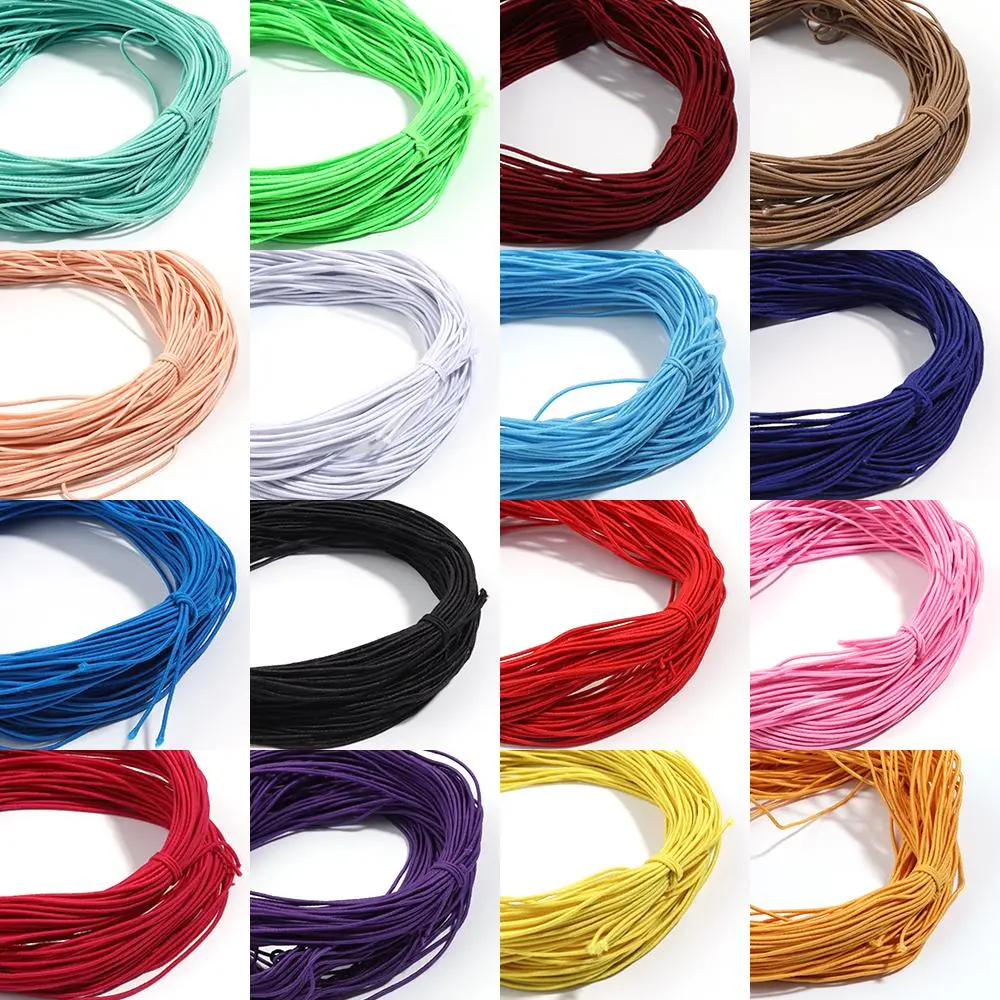 Apx 25 Yards Braided Elastic Cord Fabric Crafting Cords DIY Bracelets Beading Threads Stretch String for Jewelry Making Wholesal