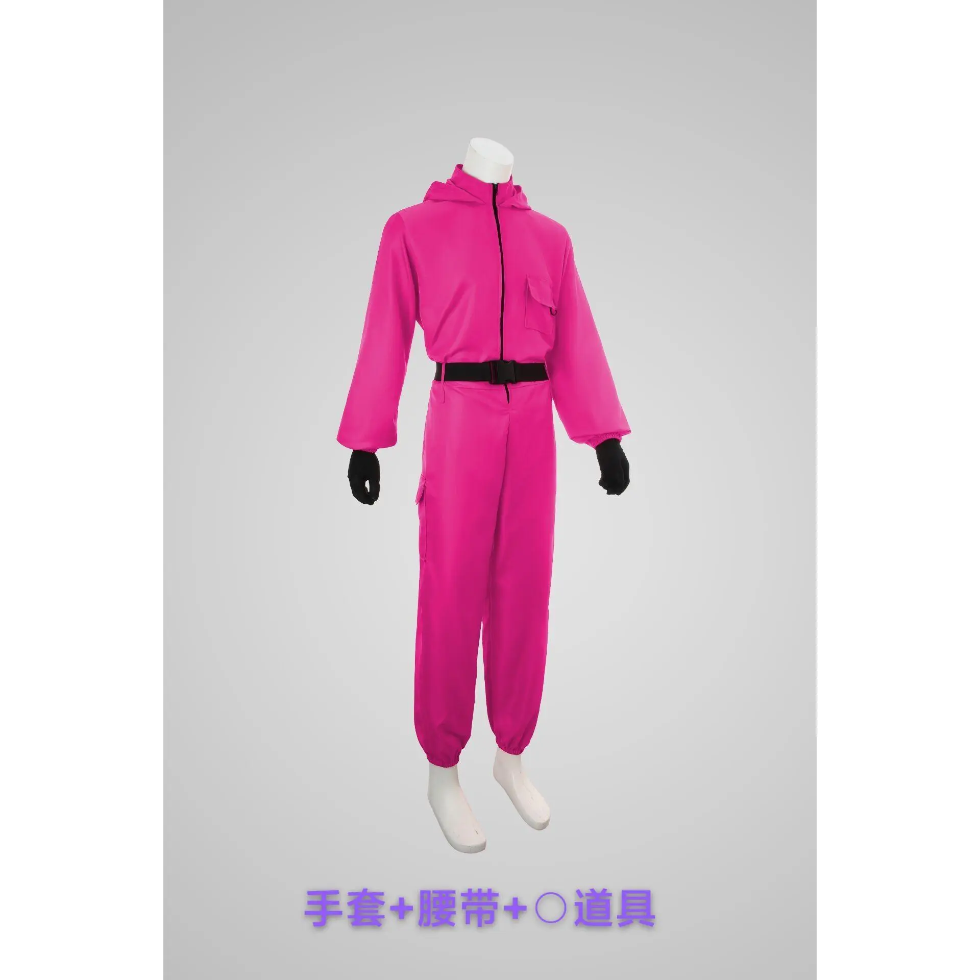 Rose red   gloves+round props