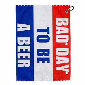 Fore Show Golf Towel (Bad Day To Be A Beer)  Microfiber Golf Towel , Golf Towel For Men, Soft, 24" X 16" Funny Golf Gift Accessory,Gift