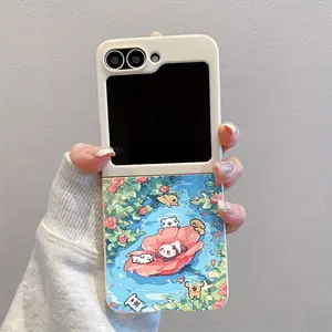 Bright White Pattern TPU Full-Body Shockproof Case for Galaxy Z Flip 6, for Galaxy Z Flip 5, for Galaxy Z Flip 4, for Galaxy Z Flip 3 5G, TPU Phone Case Suitable for Samsung Galaxy Full Coverage Slim and Lightweight, Mixed Durable Scratch-Resistant Shell