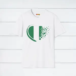 Nigeria Flag Heart T-Shirt - Unique African Heritage - Naija T-Shirt