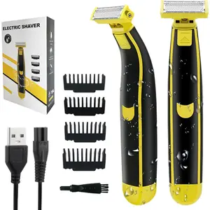 Portable Electric Shaver, 1 Box USB Rechargeable Wet & Dry Use Hair Trimmer, Multifunctional Hair Shaver for Men, Great for Stylists Barbershop