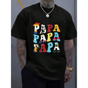 Cotton Funny Story Papa Toy Boy Story Dad Fathers Day Tee For Mens T-Shirt, Vintage Graphic Tees Casual Outfits, Men Women Summer Clothes