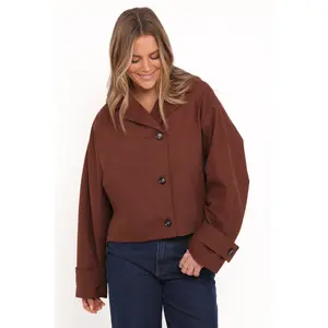 Notion Cropped Trench - Espresso