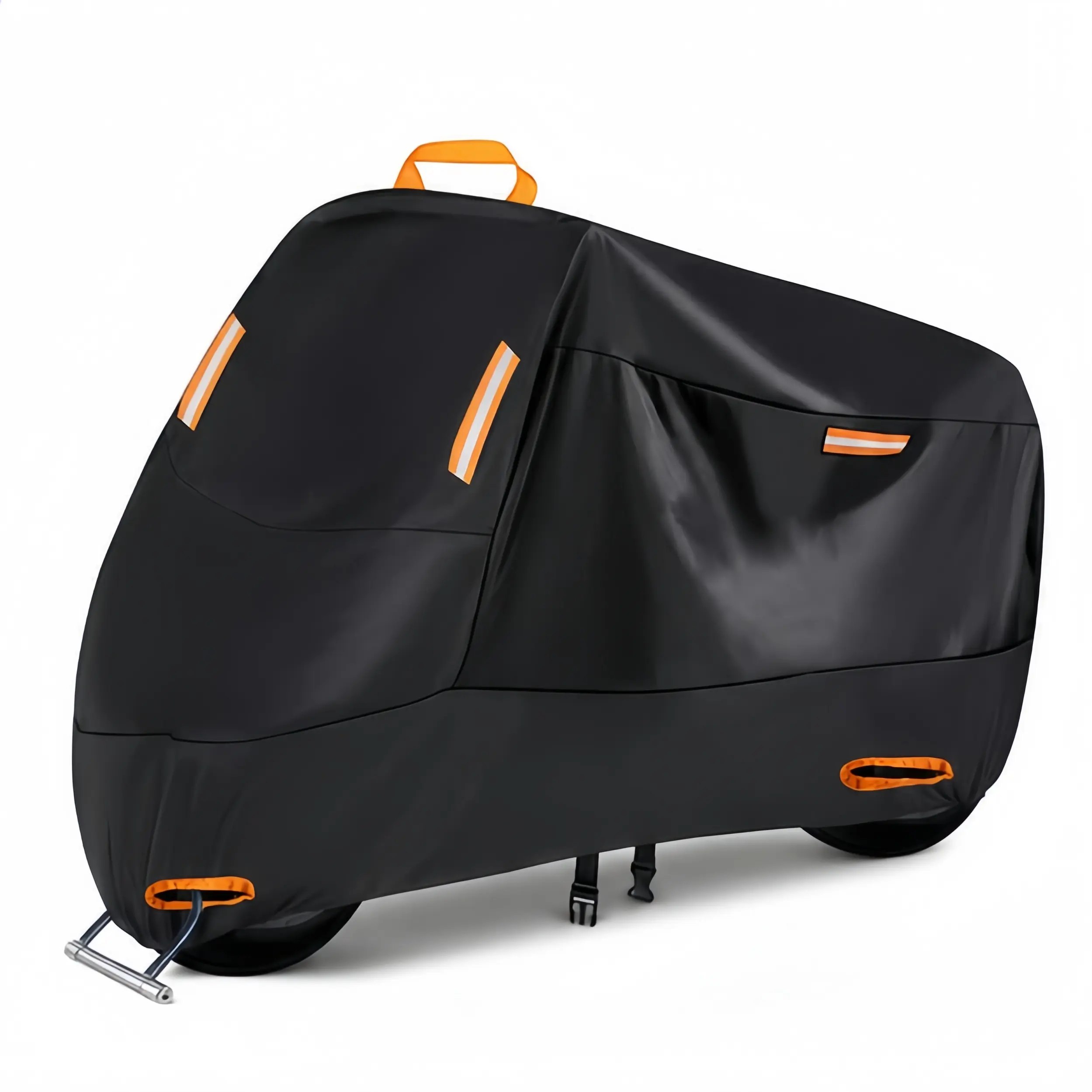 Motorcycle Cover, Waterproof & Dustproof Motorcycle Cover with Reflective Strips, Universal Motorcycle Cover for Outdoor Use, Body Cover