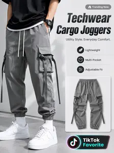 Techwear Cargo Joggers for Men – Lightweight Multi-Pocket Streetwear Pants