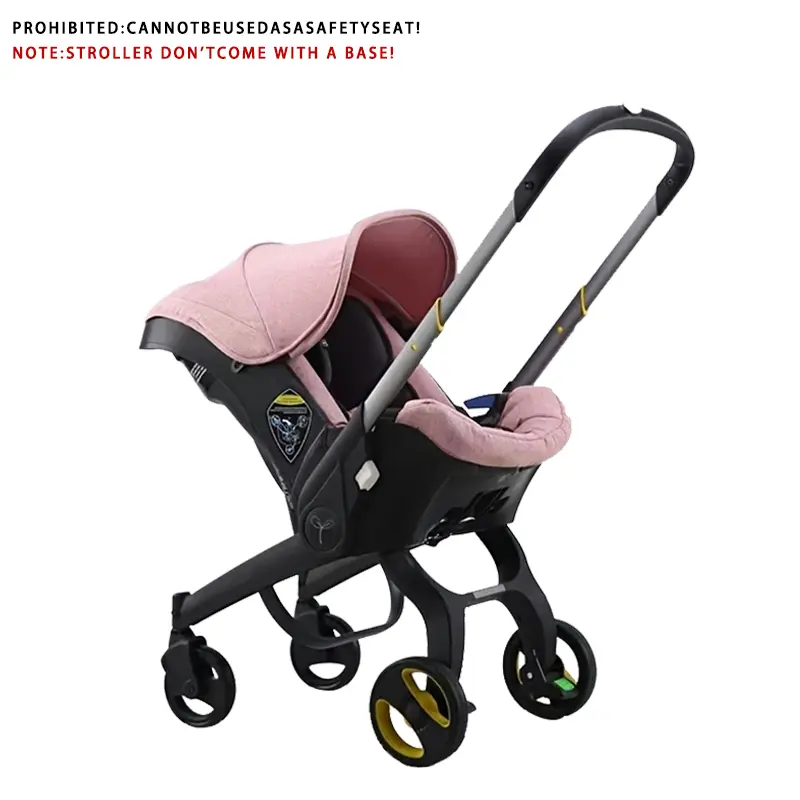1-Step Fold Portable Mini Baby Stroller - Compact Travel Gear with 360° Swivel Wheels, Adjustable Handlebar, Multi-Color for Daily Outdoor Trips