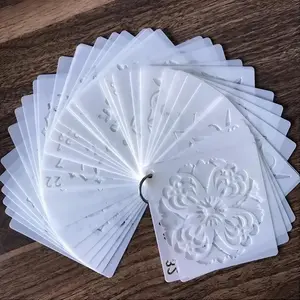 Mandala Pattern Laser Cutting Template, 36pcs/set DIY Decorative Drawing Template, Painting Template for Wood Tile Fabric Wall