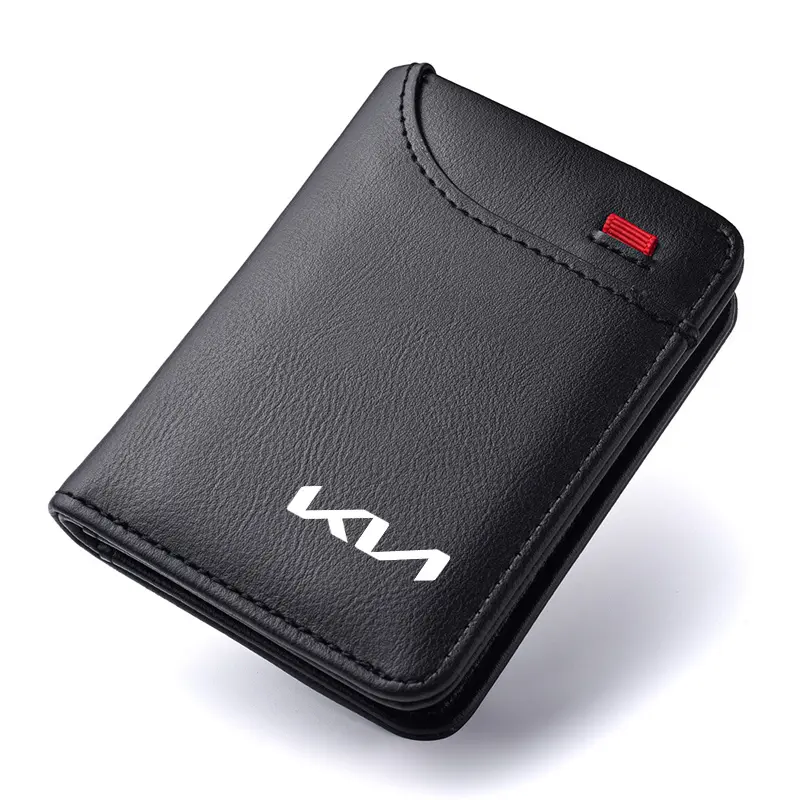 Men's Wallet Multi Card Small Bifold Wallets Driver's License Mini Change Card Bag For KIA KN Ceed Sportage Rio Proceed K5 Optima Sedona Forte Cerato Driver License Holder