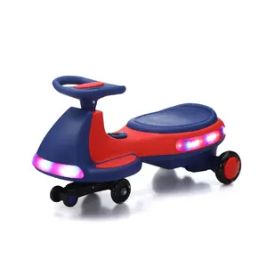 12V Electric Wiggle Car with pedals and RGBIC LED lights, a children's ride-on toy, a birthday gift, with adjustable lighting screen