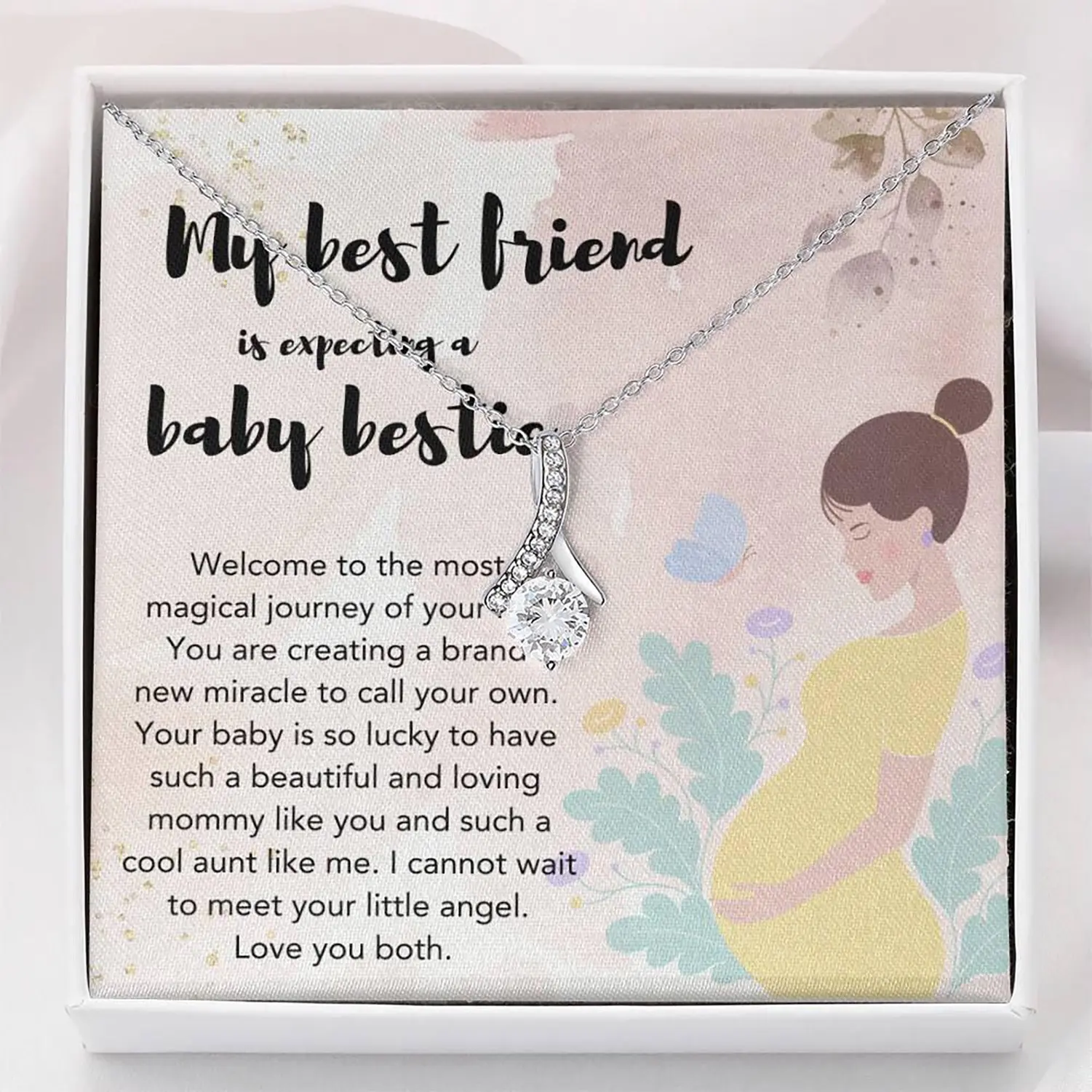Pregnancy Gift For Friend, My Bestie Is Pregnant Gift, Gift For Mom To Be, Mom To Be Pregnancy Necklace, Pregnancy Congrats, Best Friend Baby Shower Gift. Friend Pregnancy, Best Friend Gift, For Pregnant Friend, Baby Shower Gift, Bestie Pregnant Gift