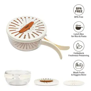 Multipurpose Drain Basket with Fine Holes and Handles (for Fruits and Vegetables) - BPA Free Plastic Kitchen Utensils - Utensil Basket Salad Basket Portable Lightweight Sturdy Foldable Fruit Washer and Spinner  Fruit and Pasta Colander Kitchenware Food