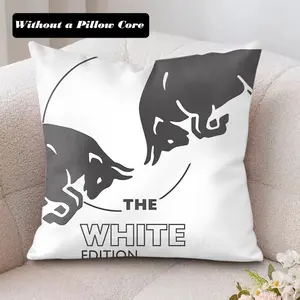 Fashion-K-Red A-Bull logo Vibrant Digital Print Plush Sofa Pillow Cover, Soft Breathable Cushion Case with Hidden Zipper, Machine Washable Summer Cool Throw Pillow, Colorful Home Decor for Living Room Bedroom Gift