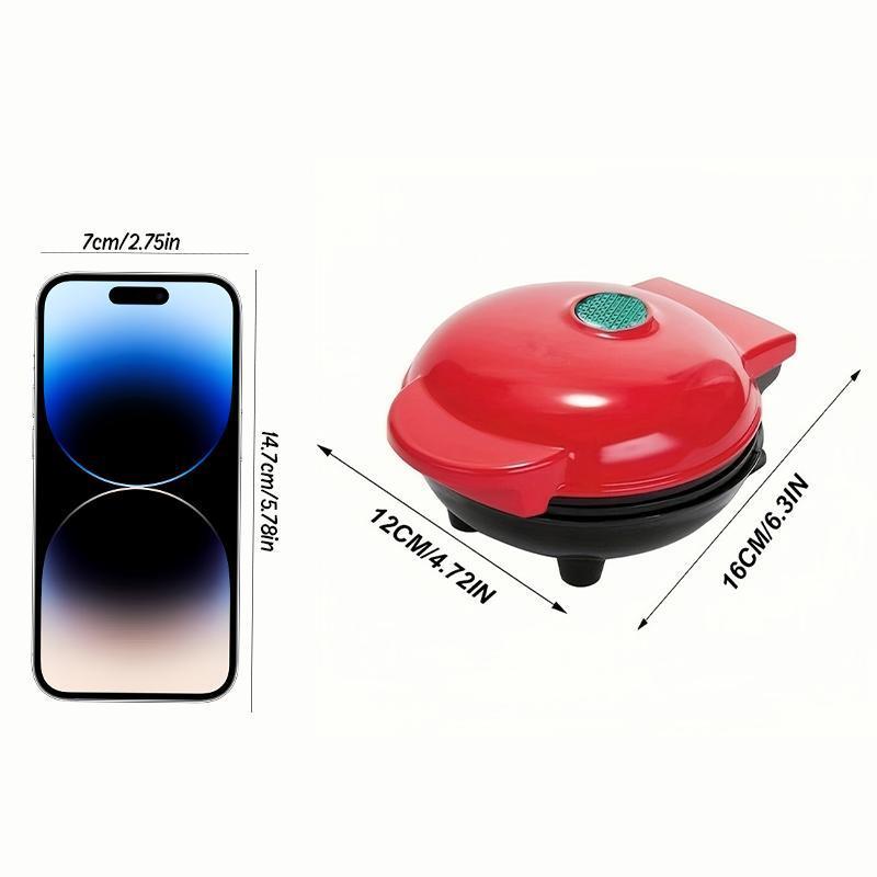 Round Mini Waffle Maker Machine, Non-stick Coating Small Pancake Baking Pan, Household Kitchen Appliances Suitable for Making Waffles, Paninis, Hash Browns