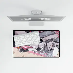 Loona Hellhound Anime Desk Mat - Helluva Boss Fan Art Mousepad - Aesthetic Gaming Setup Decor - XL Extended Mouse Pad - Non-Slip Rubber Base