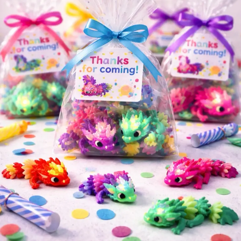 Birthday favors glow in the dark Dragons