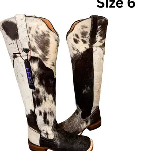 Dan women’s  tall square toe hide boots