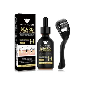 Beard Growth Serum & Micro-Needling Roller – Boost Density & Shine for Men’s Facial Hair Care