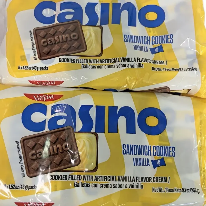 Vanilla Flavored Casino Cookies, 2-Pack Sweet Snack for Daily Enjoyment