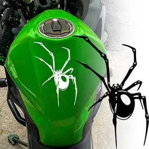 1PC Dark Trend "Deadly Spider" Car Stickers, Minimalist Line Art Graphic Car Rear Window Decals, Waterproof & Sunproof, Suitable for Skateboards, Suitcases, Mugs and More, Create Street Texture, Viral Personalized Decals