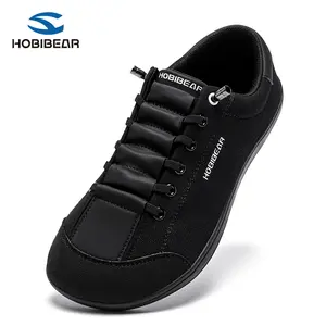 HOBIBEAR Barefoot Minimalist Shoes Brand new upgrade Womens Mens | Zero Drop | Wide Width Canvas Slip-on Shoes