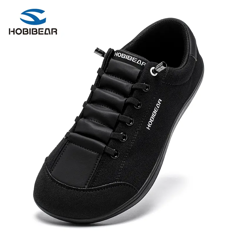 HOBIBEAR Barefoot Minimalist Shoes Brand new upgrade Womens Mens | Zero Drop | Wide Width Canvas Slip-on Shoes Casual Casual Closed Closed