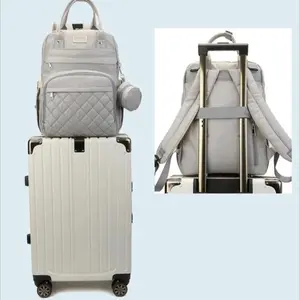 Backpack with Changing Station, Large Capacity, Stroller Straps up