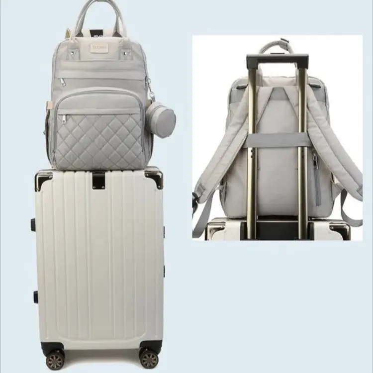 Backpack with Changing Station, Large Capacity, Stroller Straps up