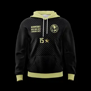 Sudadera America Bicampeon Negra 2024 Kits Hoodie, Unisex Hoodies Shirt Men Women, Futbol Lover Shirts Gift, Sporty Club America Shirt