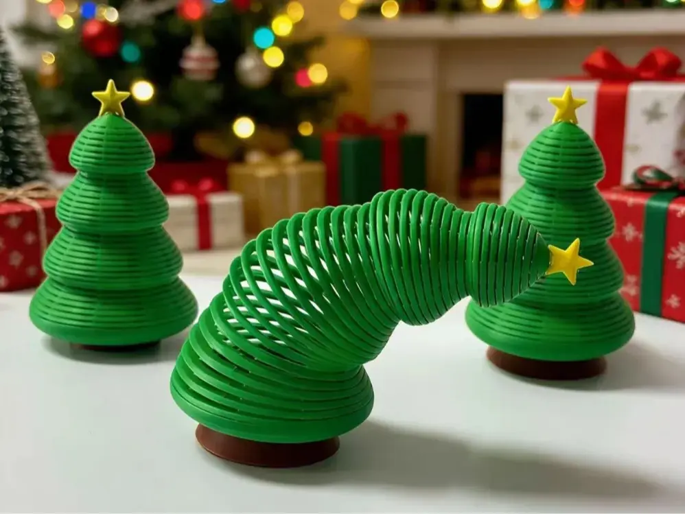 Funny Slinky Christmas Tree Funny Leaning Grinch Christmas Tree Festive Holiday Decor