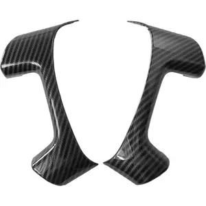 for Yukon Sierra Cadillac Escalade 2007-2013 Avalanche Suburban Tahoe Traverse Silverado 1500 2500HD 3500HD Accessories Interior Steering Wheel Cover Trim Carbon Fiber