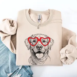 Labrador Retriever, Pet, Dog Breed, Valentine's Sweatshirt, Crew Neck, Women's, Crewneck, Valentine's Day, Love, Heart, Cupid