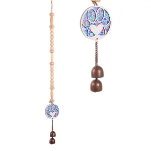 Pet Memorial Wind Chime, Dog Bell for Lost Pet Memorials, Gift for Cat Loss, Claw Print Wind Chime (pet Memorial), 1 Piece