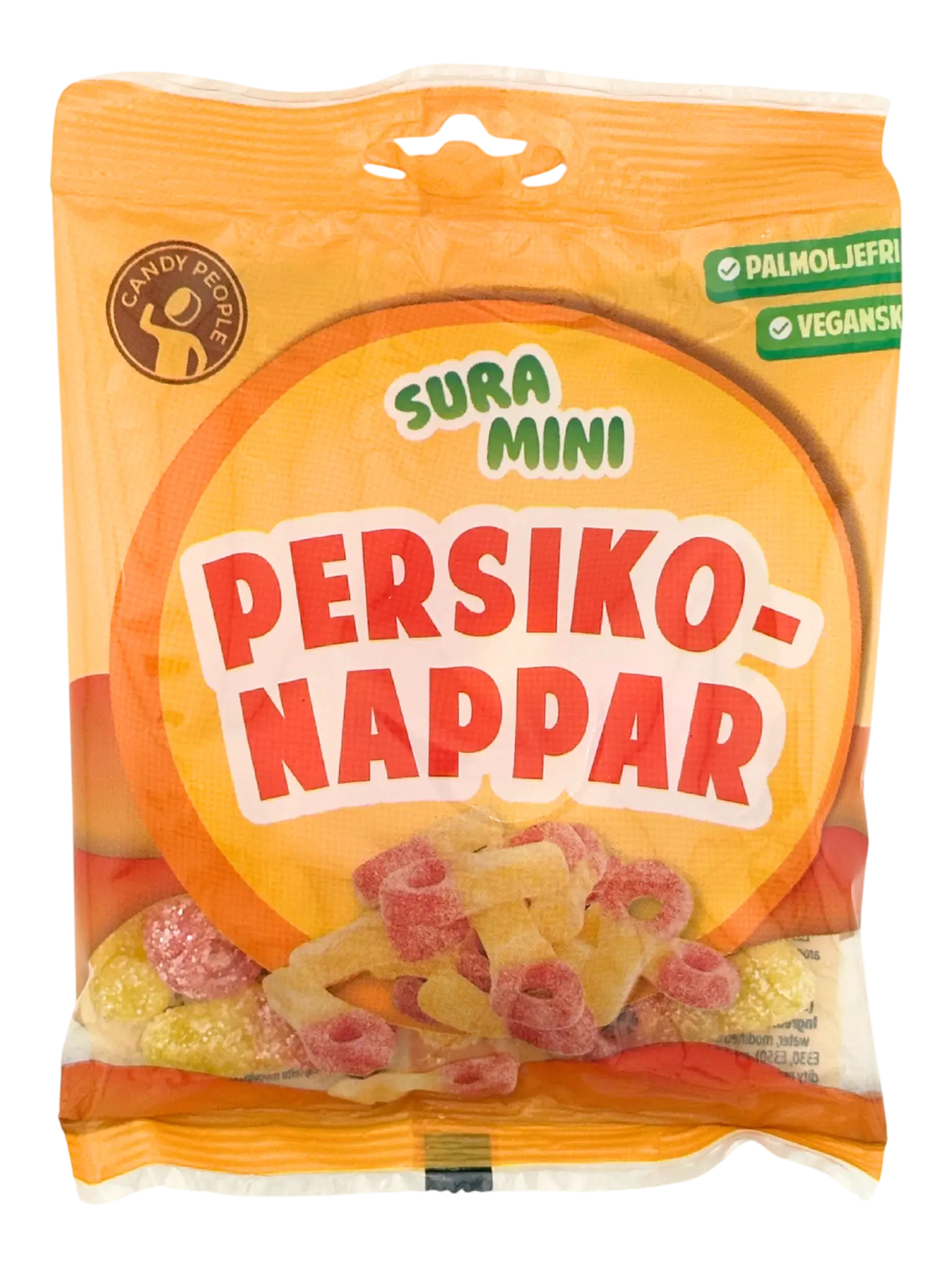 Candy People Sour Mini Peach Pacifier (Persikonappar) 70g