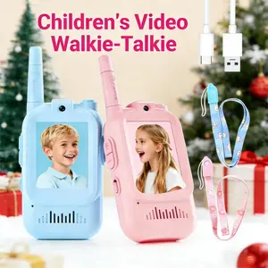 Kids Video Walkie Talkies Toys 2 Pack Long Range Communication with Camera Ideal for 3-12 Year Olds Colorful Audio for Outdoor Indoor Play Holiday Christmas Gifts