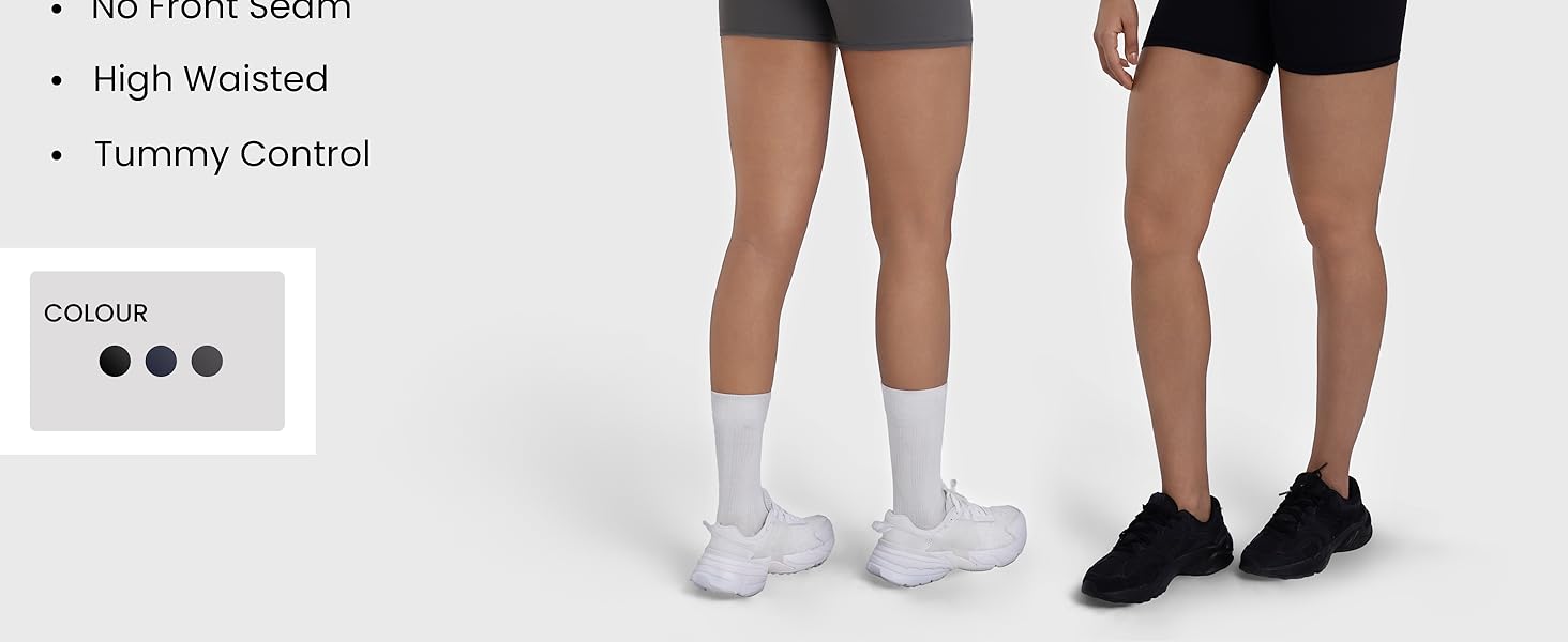 Sunzel Colorblock Women’s Biker Shorts, High Waist, Tummy Control — Ultra-Soft, Squat-Proof, Seamless Front, Workout Spandex Shorts