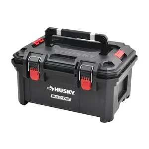 22" Husky Build-Out Large Modular Tool Storage Box – IP65 Weather-Resistant, Holds Up to 100 lbs, Heavy-Duty Design
