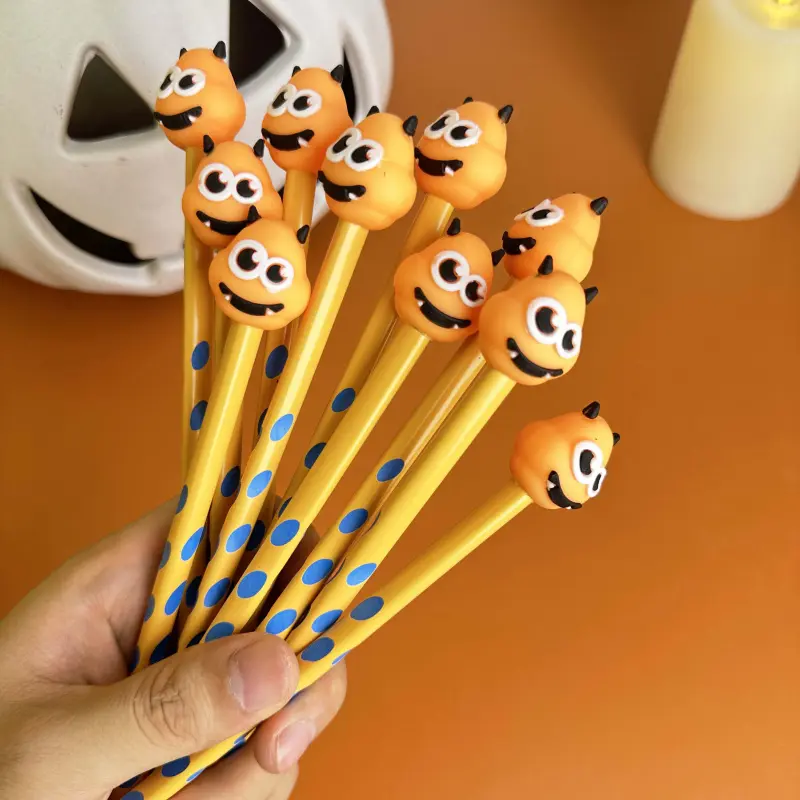 5/15/25pcs Creative Simple, Cute, Colorful Little Monster Styling Theme Wooden Pencil Campus Design Back to School Season Little Monster Series Student Wooden Pencil Color Random