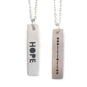 HOPE MORSE CODE MENS NECKLACE