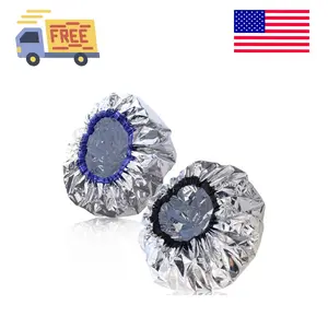 2 pieces conditioning caps made of aluminum foil