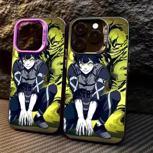 B-Bachira M-Meguru phone case Compatible with iPhone 17/16/15/14/13/12/11/Pro/ProMax/Plus/17Air/Xsmax/16E, anime B-Blue L-Lock phone case for Samsung S25/S24/S23/S22/Plus/Ultra/Fe, Featuring a Shockproof Matte Back, Anti-Fall, Ultra-Thin, Birthday gift