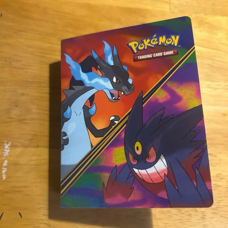 Pokemon mini binder with 50 cards 1 EX, full art or V, 50 cards total !