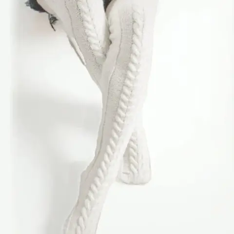 Thick Knitted Warm Leggings Knee High Socks Women Autumn Winter, Christmas Gift Casual Style Fashion, Plus Size Long Socks for Large Feet, Fit, Thickened Warm Socks