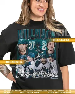 "WillMack" Will Smith and Macklin Celebrini Vintage T-Shirt - San Jose Sharks Duo Graphic Tee - Unisex Streetwear Sport Shirt - Gift for Men and Women